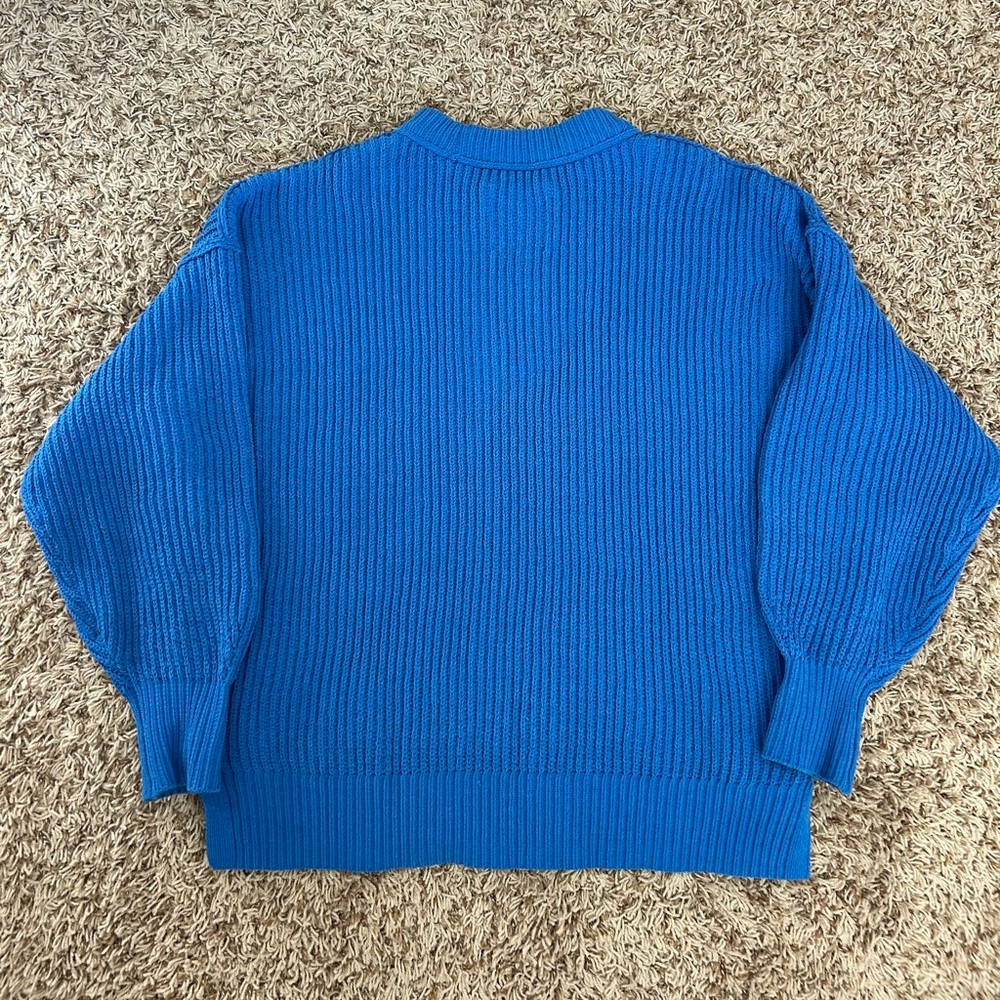 Aerie Blue Oversized Knit Sweater Size XS! - Picture 3 of 4